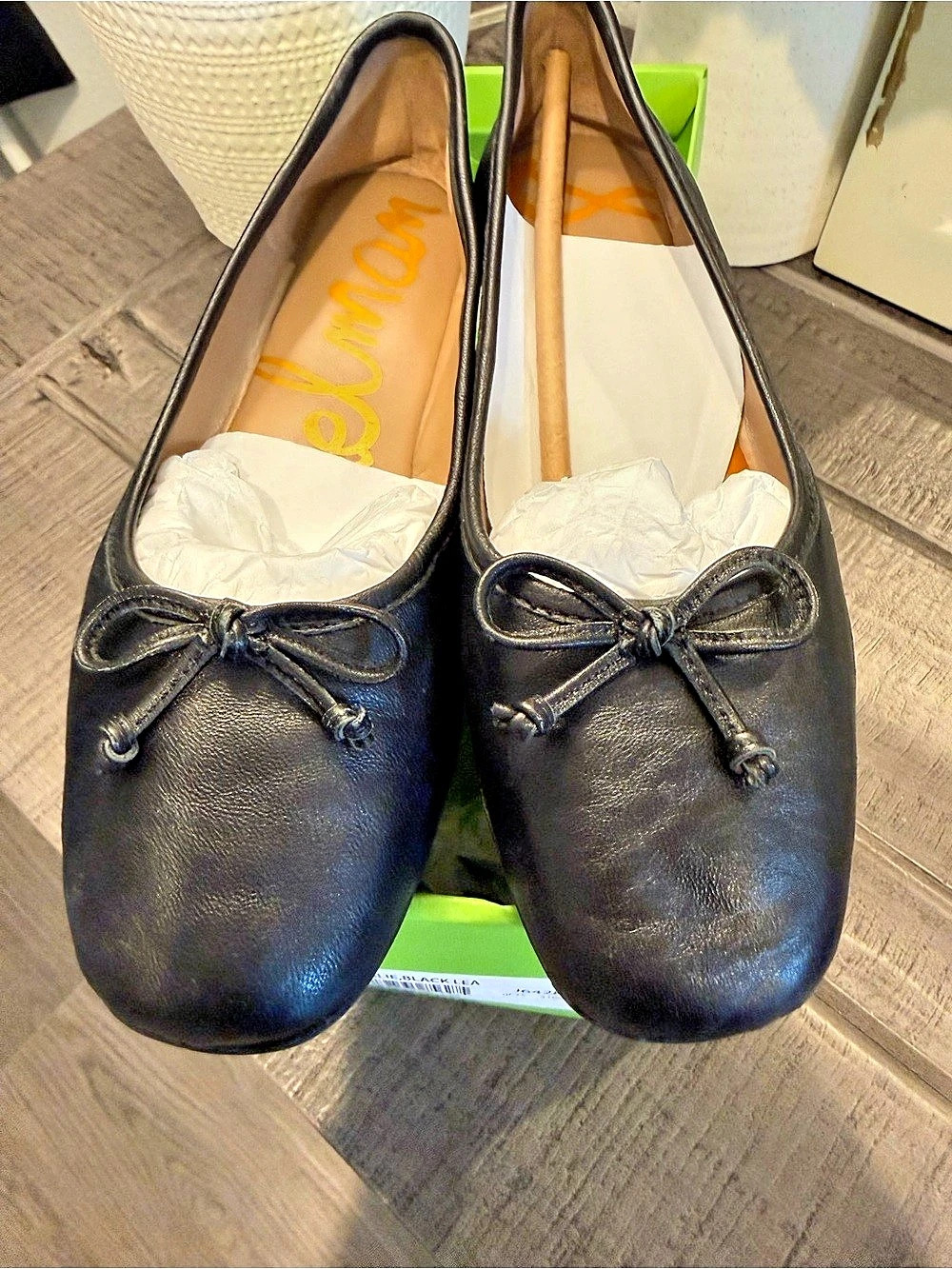 Sam Edelman Alie Black Bow Flats US 6